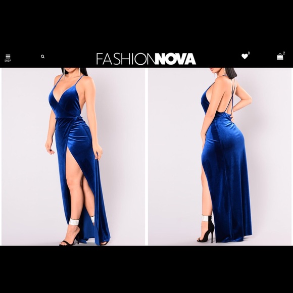 Maxi Dress Royal color - Large - Picture 2 of 2